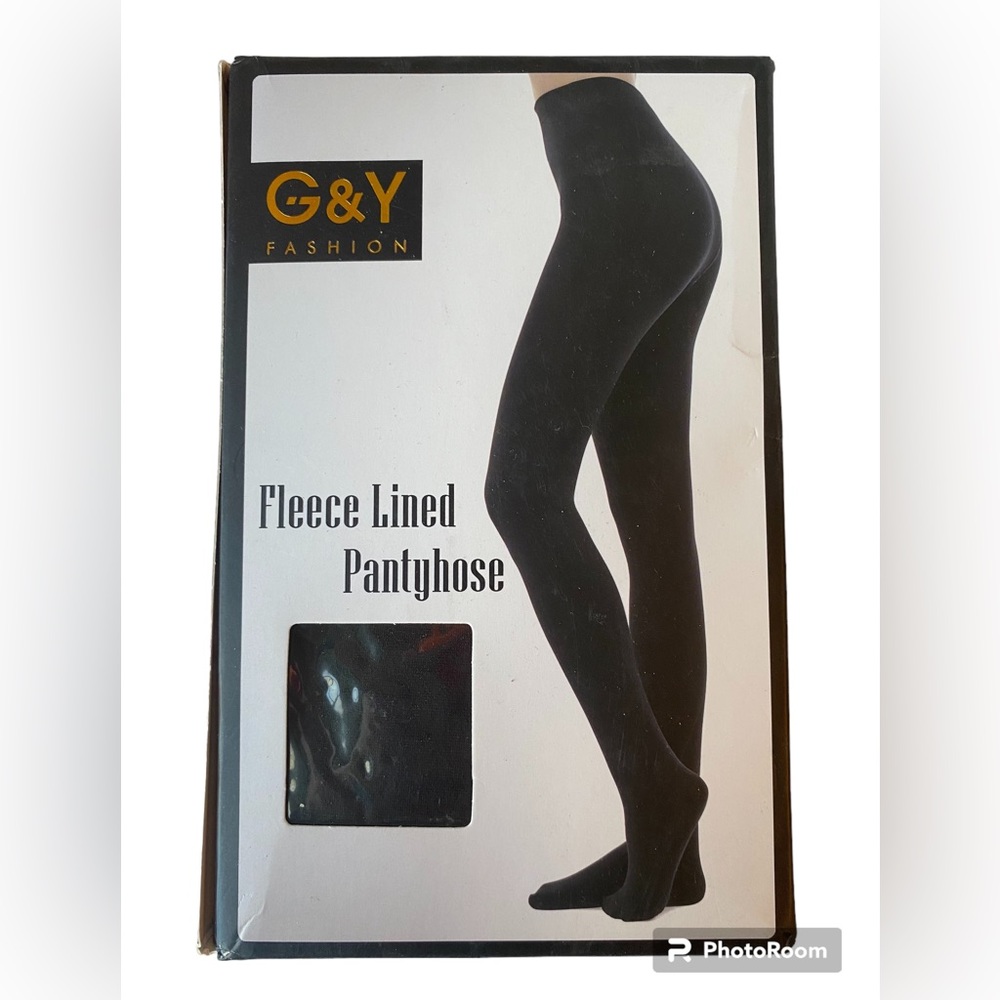 G&Y Fashion Women’s Fleece Lined Pantyhose Black Size 2X/3X New